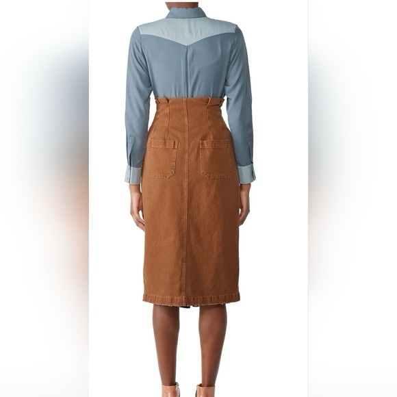 NWT Free People Savannah Belted Midi Skirt - Picture 3 of 10